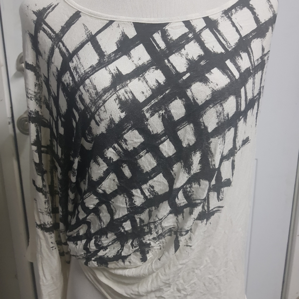 Isabel De Pedro Off White Geometric Design Top S